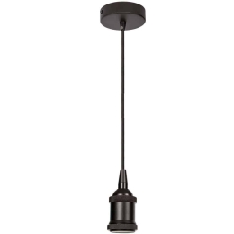 Φωτιστικό Οροφής VK/03049/B 4,8x8cm 1xΕ27 60W Black VKLed