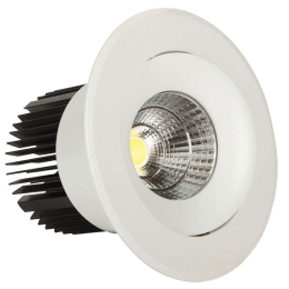 Σποτ Χωνευτό VK/04137/W/W Φ15cm Led 2400Lm 30W 3000K White VKLed Στρόγγυλο