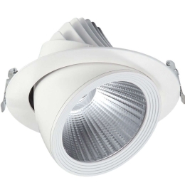 Σποτ Χωνευτό VK/04083/W/W/24 Φ19cm Led 1800Lm 20W 3000K White VKLed Στρόγγυλο
