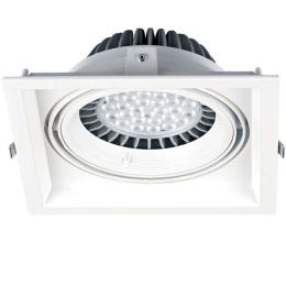 Σποτ Χωνευτό VK/03116/W 17,5x17,5x4,5cm 1xGU10/G53 50W White VKLed Τετράγωνο