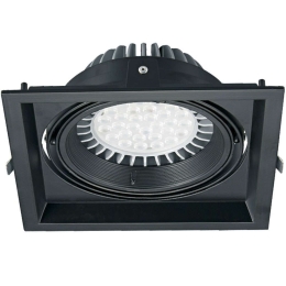 Σποτ Χωνευτό VK/03116/B 17,5x17,5x4,5cm 1xGU10/G53 50W Black VKLed Τετράγωνο