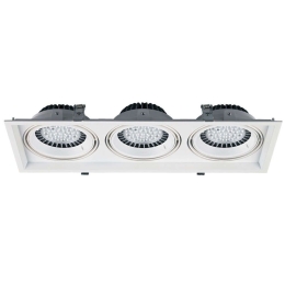 Σποτ Χωνευτό Τριπλό VK/03116/3/W 47,5x17,5x4,5cm 3xGU10/G53 50W White VKLed Ορθογώνιο