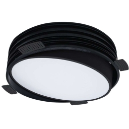 Φωτιστικό Οροφής Χωνευτό VK/04348/B/C/45 Φ35cm Led 2200Lm 30W 4000K Black VKLed