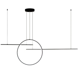 Φωτιστικό Οροφής VK/04399/PE/B/W Φ22x100x175,2cm Led 6800Lm 68W 3000K Black VKLed