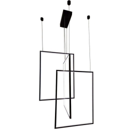 Φωτιστικό Οροφής VK/04414PE/B/W 52x73cm Led 7000Lm 100W 3000K Black VKLed