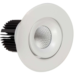 Σποτ Χωνευτό VK/04291/W/W Φ14,2cm Led 2400Lm 24W 3000K White VKLed Στρόγγυλο
