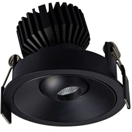 Σποτ Χωνευτό VK/04345/B/W Φ8,4x7cm Led 370Lm 7W 3000K Black VKLed Στρόγγυλο
