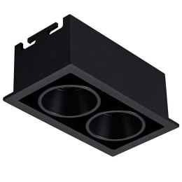 Σποτ Χωνευτό VK/04299/B/W/2 9,9x5,6x4,5cm Led 947Lm 7W 3000K Black VKLed Ορθογώνιο