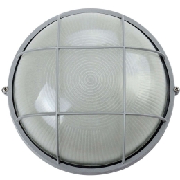 Φωτιστικό Τοίχου Με Πλέγμα VK/01012/G Φ24x12,8cm 1xE27 60w IP44 Grey VKLed