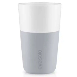 Φλυτζάνια Latte Πορσελάνινα (Σετ 2Τμχ) 501046 360ml Light Grey Eva Solo Πορσελάνη