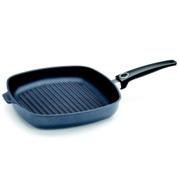 Τηγάνι - Γκριλιέρα Αντικολλητική Diamond Lite 628-1DPS 28x28cm Black Woll 28cm Αλουμίνιο