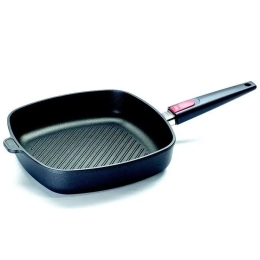 Τηγάνι - Γκριλιέρα Αντικολλητική Titanium Nowo 28x28cm Black Woll 28cm Αλουμίνιο