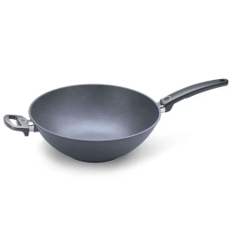 Τηγάνι - Wok Αντικολλητικό Titanium Nowo 1132-1IL 32cm Black Woll 32cm Αλουμίνιο