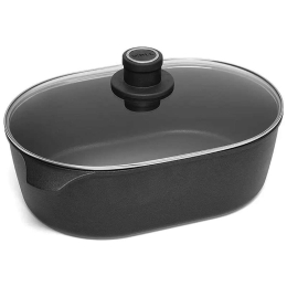 Γάστρα Αντικολλητική Titanium Nowo 1036N 32x22cm 6lt Clear-Black Woll Αλουμίνιο