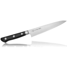 Μαχαίρι Γενικής Χρήσης Pro DP Damascus F-651 15cm Από Δαμασκηνό Ατσάλι Silver-Black Tojiro Ανοξείδωτο Ατσάλι