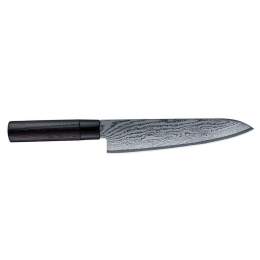 Μαχαίρι Chef Shippu Black FD-1595 24cm Από Δαμασκηνό Ατσάλι Silver-Black Tojiro Ατσάλι,Ξύλο