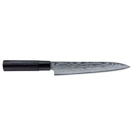 Μαχαίρι Φιλεταρίσματος Shippu Black FD-1599 21cm Από Δαμασκηνό Ατσάλι Silver-Black Tojiro Ατσάλι,Ξύλο