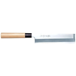 Μαχαίρι Nakiri Various F-942 19,5cm Από Ατσάλι Shirogami Natural-Chrome Tojiro Ατσάλι,Ξύλο