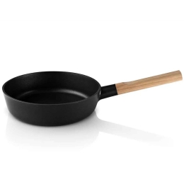 Τηγάνι Σωτέζα Αντικολλητική Nordic Kitchen 280424 Φ24x12cm Natural-Black Eva Solo 24cm Ξύλο,Αλουμίνιο