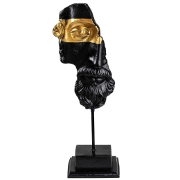 Διακοσμητικό Αγαλματίδιο Zeus 565TNL1194 15x14x50cm Black-Gold Aberto Design Πολυέστερ
