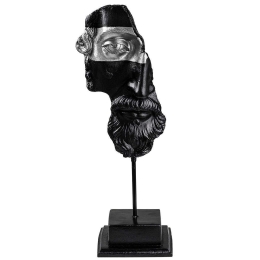 Διακοσμητικό Αγαλματίδιο Zeus 565TNL1196 15x14x50cm Black-Silver Aberto Design Πολυέστερ
