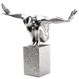 Διακοσμητικό Αγαλματίδιο Sauter 891TNL3665 50x20x43cm Silver Aberto Design Πολυέστερ