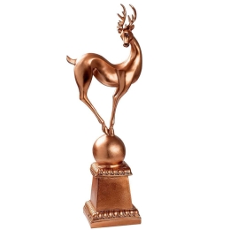 Διακοσμητικό Ελάφι Deer Pose 565TNL1217 15x22x63cm Copper Aberto Design Πολυέστερ