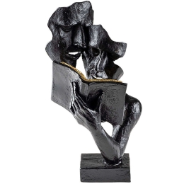 Διακοσμητικές Φιγούρες Lecteur 891TNL3662 20x15x36cm Black Aberto Design Πολυέστερ