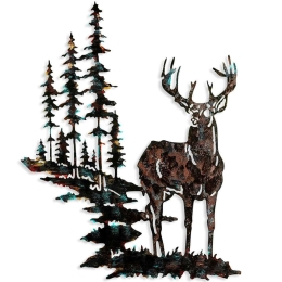 Διακοσμητικό Τοίχου Deer 930DYU1215 65x79cm Multi Wallity Μέταλλο