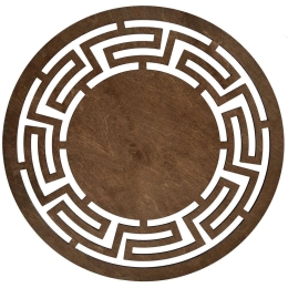 Σουπλά Labyrinth (Σετ 4Τμχ) 36x36cm Walnut Hermia Ξύλο