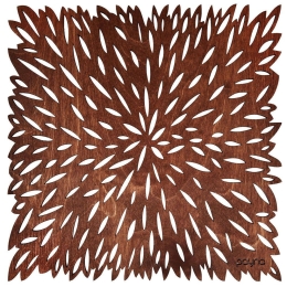 Σουπλά Pointy (Σετ 4Τμχ) 790PYN1136 36x36cm Cherry Hermia Ξύλο