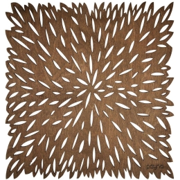 Σουπλά Pointy (Σετ 4Τμχ) 790PYN1134 36x36cm Walnut Hermia Ξύλο