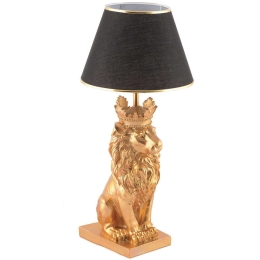 Φωτιστικό Επιτραπέζιο Lion King 390FLH2242 22x60cm E27 60W Black-Gold Opviq