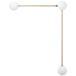 Φωτιστικό Τοίχου Domino 942FLG1287 60x16x78cm 3xG9 10W Gold Opviq