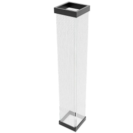 Φωτιστικό Δαπέδου Rectangle 630ARN1149 17,5x17,5x108cm Led 2600lm 36W 3000K Clear-Black Opviq