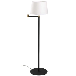 Φωτιστικό Δαπέδου Assos 525NOR3502 Φ28x120cm E27 40W Black-White Opviq
