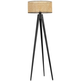 Φωτιστικό Δαπέδου Tripod 941RTN1394 Φ45x155cm E27 60W Black-Natural Opviq