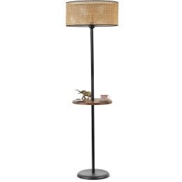 Φωτιστικό Δαπέδου Mercan 941RTN1351 Φ35x160cm E27 60W Black-Natural Opviq