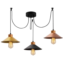 Φωτιστικό Οροφής Manavgat 114x24x100cm 3xE27 40W Multi-Black Opviq