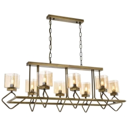Φωτιστικό Οροφής - Ράγα 683AVN1199 110x40x100cm 8xE14 4W Gold Opviq