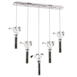 Φωτιστικό Οροφής - Ράγα 683AVN1218 70x13x100cm 5xLed 6500K 6W Chrome Opviq