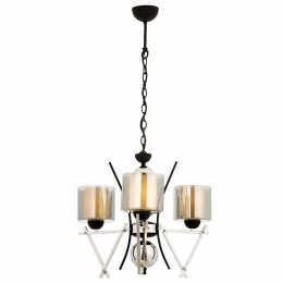 Φωτιστικό Οροφής 301AUR1228 Φ50x90cm 3xE27 60W Chrome Opviq