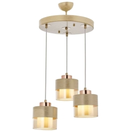 Φωτιστικό Οροφής 683AVN1425 Φ40x75cm 3xE27 60W Gold Opviq