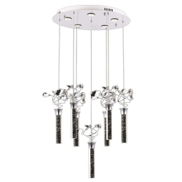 Φωτιστικό Οροφής 683AVN1215 Φ50x100cm 7xLed 6500K 6W Chrome Opviq