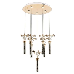 Φωτιστικό Οροφής 683AVN1216 Φ50x100cm 7xLed 6500K 6W Gold Opviq