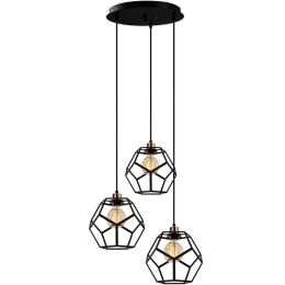 Φωτιστικό Οροφής Degirmen 527ABY1673 Φ50x120cm 3xE27 40W Black-Bronze Opviq