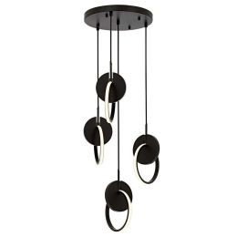 Φωτιστικό Οροφής 301AUR1329 Φ35x120cm 4xLed 2120lm 30W Black-White Opviq