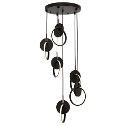 Φωτιστικό Οροφής 301AUR1320 Φ40x120cm 6xLed 3840lm 70W Black-White Opviq