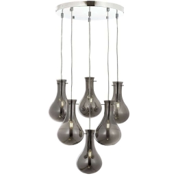 Φωτιστικό Οροφής 683AVN1209 Φ50x100cm 6xE14 4W Chrome Opviq