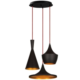 Φωτιστικό Οροφής Elmas 892OPV1562 Φ51x130cm 3xE27 40W Gold-Black Opviq